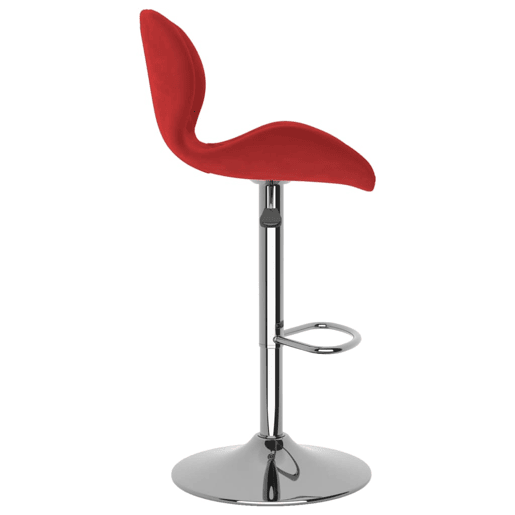 vidaXL Bancos de bar 2 pcs veludo vermelho tinto