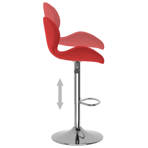vidaXL Bancos de bar 2 pcs veludo vermelho tinto