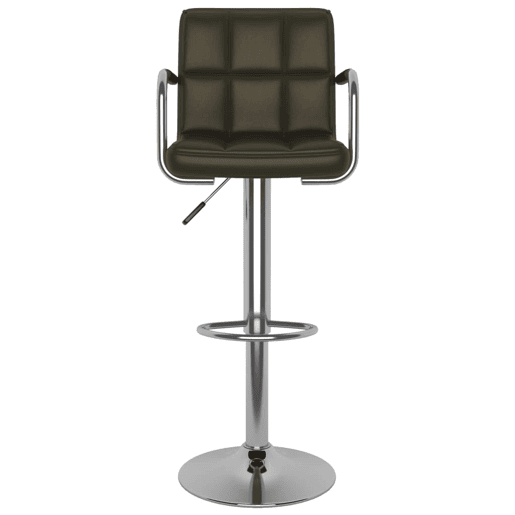 vidaXL Bancos de bar 2 pcs couro artificial castanho