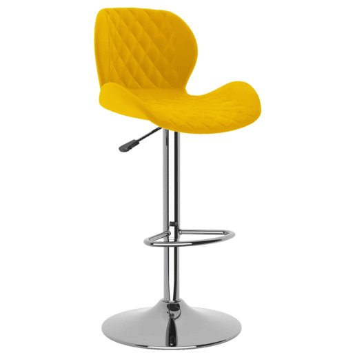 vidaXL Bancos de bar 2 pcs veludo amarelo mostarda