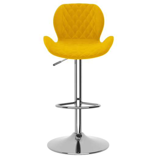 vidaXL Bancos de bar 2 pcs veludo amarelo mostarda