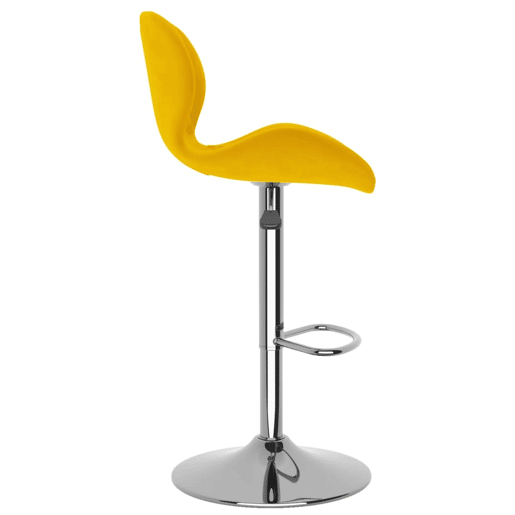 vidaXL Bancos de bar 2 pcs veludo amarelo mostarda