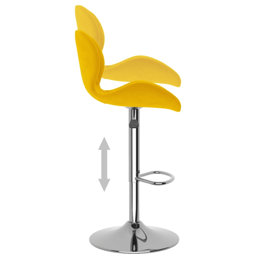 vidaXL Bancos de bar 2 pcs veludo amarelo mostarda
