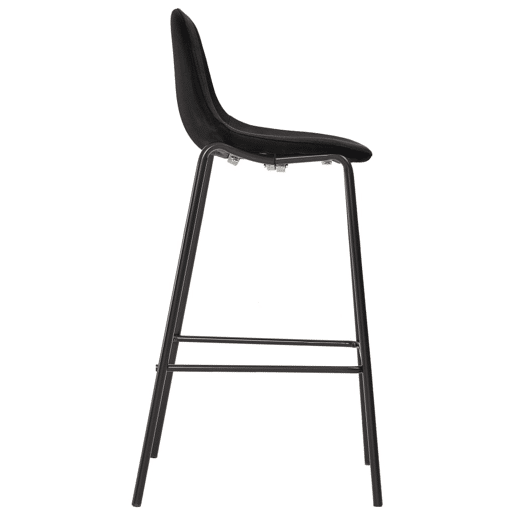 vidaXL Cadeiras de bar 2 pcs tecido preto