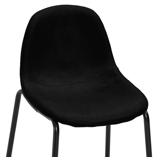 vidaXL Cadeiras de bar 2 pcs tecido preto