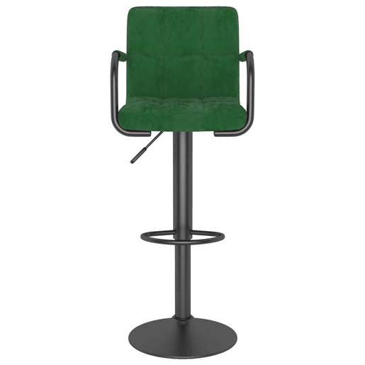 vidaXL Banco de bar veludo verde-escuro