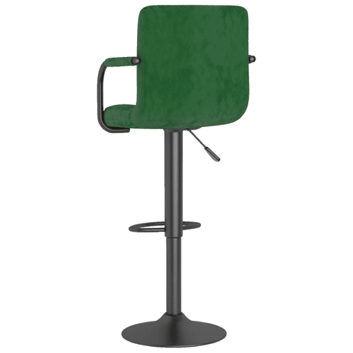 vidaXL Banco de bar veludo verde-escuro