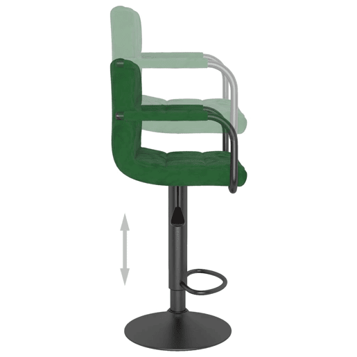 vidaXL Banco de bar veludo verde-escuro