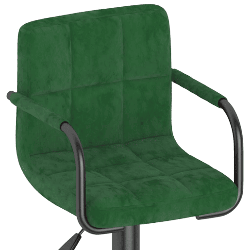 vidaXL Banco de bar veludo verde-escuro