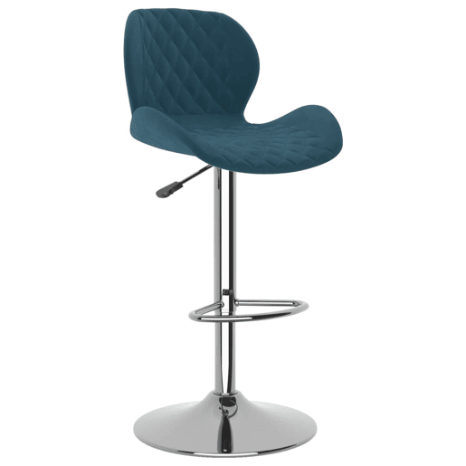 vidaXL Bancos de bar 2 pcs veludo azul