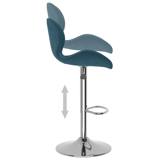 vidaXL Bancos de bar 2 pcs veludo azul