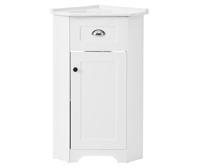 Mueble de baño 81x47x93 cm - stand, lavabo cerámica, mdf resistente agua, almacenamiento - blanco