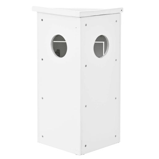 Móvel de casa de banho 81x47x93 cm - Suporte, lavatório em cerâmica, MDF resistente à água, arrumação - Branco