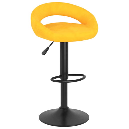 vidaXL Bancos de bar 2 pcs veludo amarelo mostarda