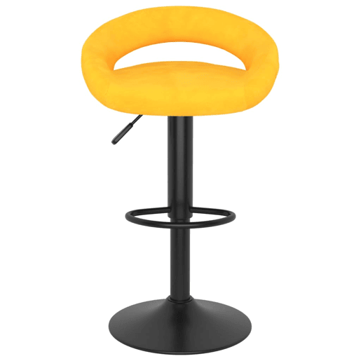 vidaXL Bancos de bar 2 pcs veludo amarelo mostarda