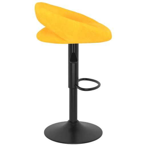 vidaXL Bancos de bar 2 pcs veludo amarelo mostarda
