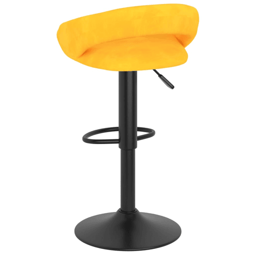 vidaXL Bancos de bar 2 pcs veludo amarelo mostarda
