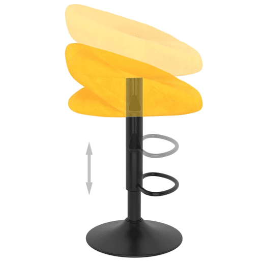 vidaXL Bancos de bar 2 pcs veludo amarelo mostarda
