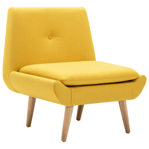 vidaXL Poltrona em tecido amarelo