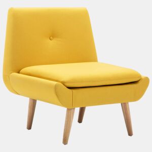vidaXL Poltrona em tecido amarelo