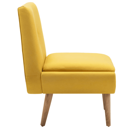 vidaXL Poltrona em tecido amarelo