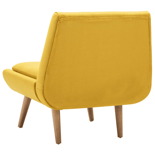 vidaXL Poltrona em tecido amarelo