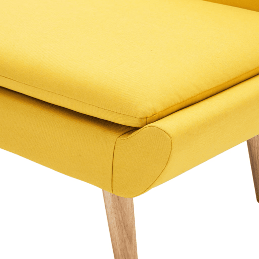 vidaXL Poltrona em tecido amarelo