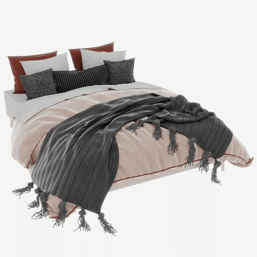 Cama minimalista moderna 160x200 - baixa, veludo holandês, sem elevação - bege