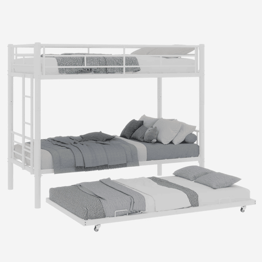 Beliche duplo Twin - alta resistência, estável, silencioso, com grade de segurança - branco