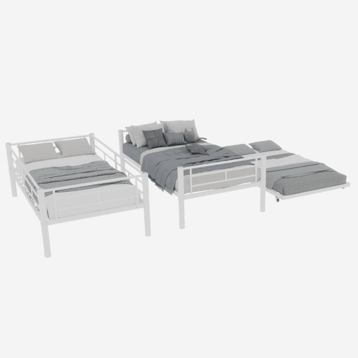Beliche duplo Twin - alta resistência, estável, silencioso, com grade de segurança - branco