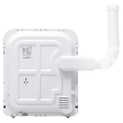 Secador de roupa 3 kg - Aço inoxidável, 5 programas, proteção contra sobreaquecimento, montável na parede - Branco