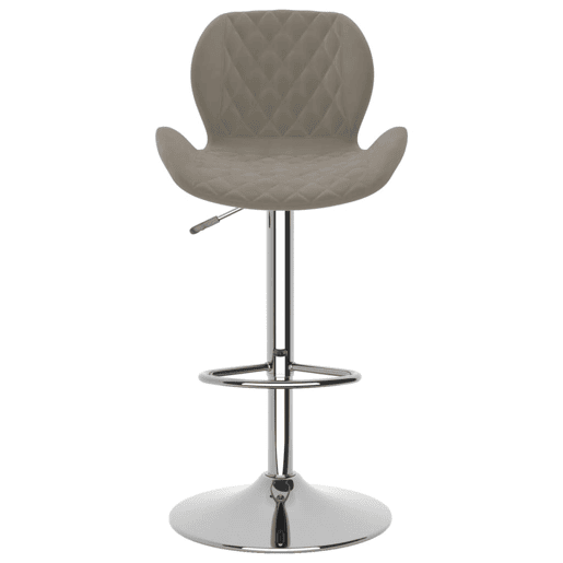 vidaXL Bancos de bar 2 pcs veludo cinzento-claro