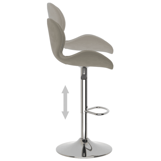 vidaXL Bancos de bar 2 pcs veludo cinzento-claro