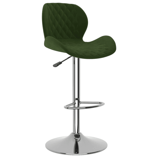 vidaXL Bancos de bar 2 pcs veludo verde-escuro