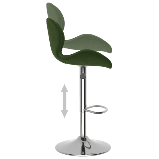 vidaXL Bancos de bar 2 pcs veludo verde-escuro