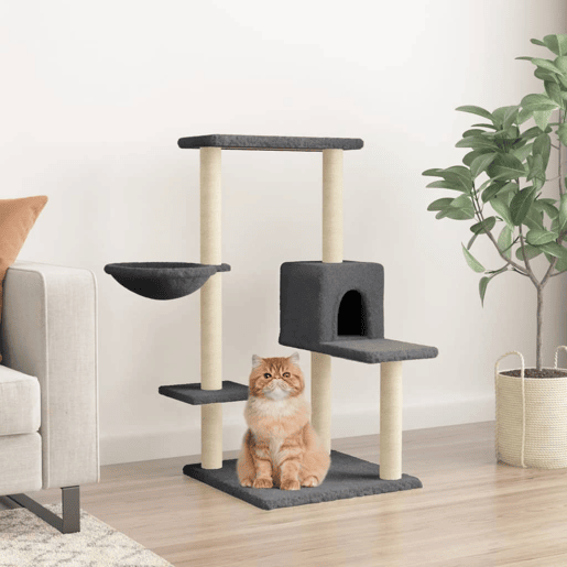 vidaXL Arranhador para gatos com postes de sisal