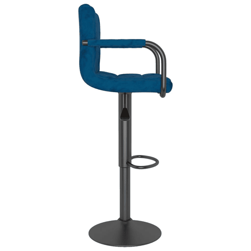 vidaXL Banco de bar veludo azul