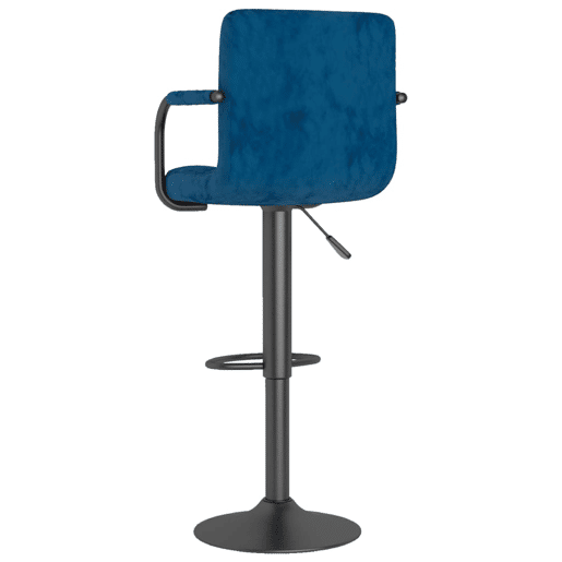 vidaXL Banco de bar veludo azul