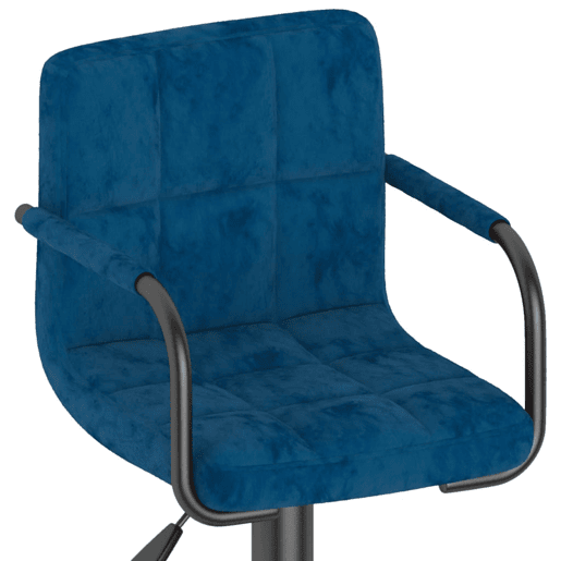 vidaXL Banco de bar veludo azul