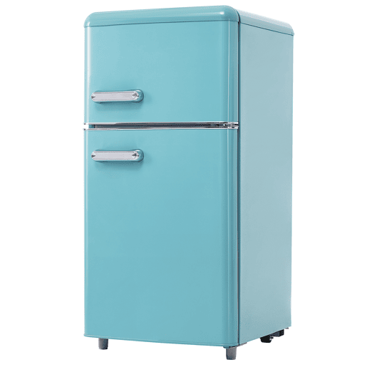 Frigorífico retro 72L - Porta dupla, congelador de 21L, 120 kWhano - Ciano