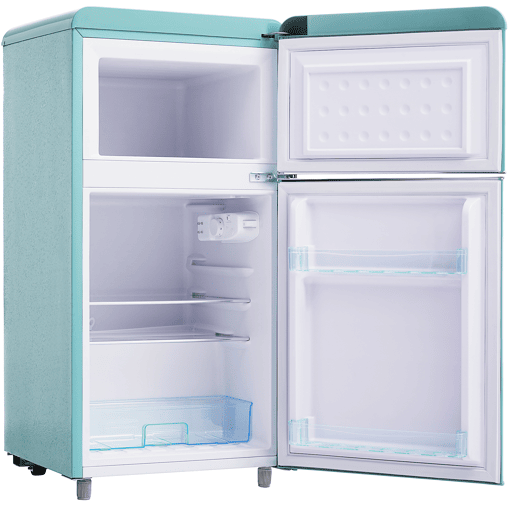 Frigorífico retro 72L - Porta dupla, congelador de 21L, 120 kWhano - Ciano