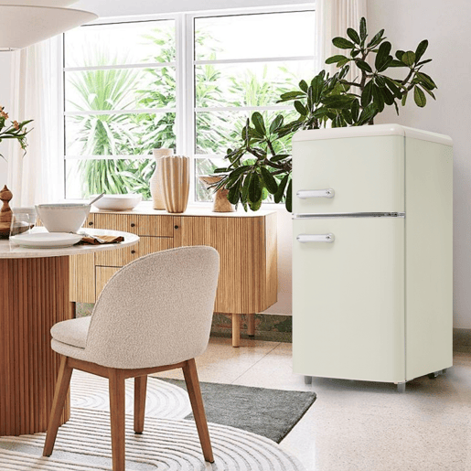 Frigorífico retro 72L - Porta dupla superior e inferior - Branco