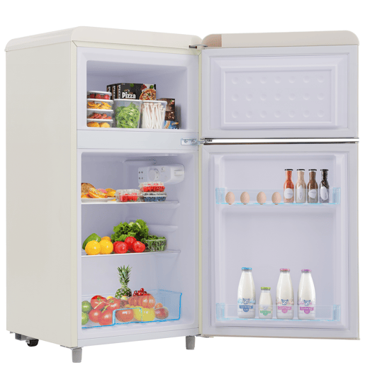 Frigorífico retro 72L - Porta dupla superior e inferior - Branco