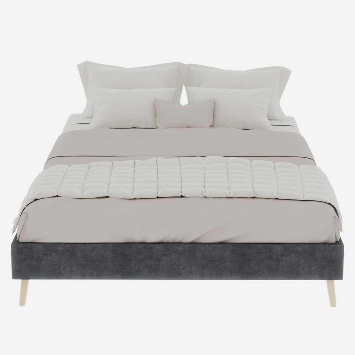 Camas de matrimonio 140x200 Gris