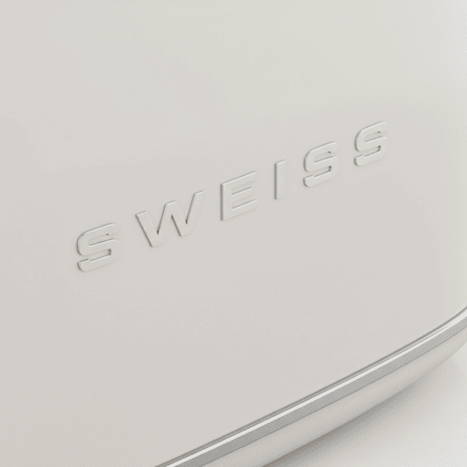 Torradeira vintage SWEISS GRS8 de 850 W com 2 ranhuras, 6 níveis de tostagem e função descongelar, bege