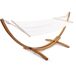 Hamaca de madera con lona de algodón Hamaca de madera con lona de algodón Beige