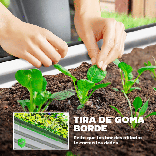 Outsunny Conjunto de 2 Caixas de Plantio Grandes de Exterior em Aço Galvanizado Caixas de Plantio Modulares com Base Aberta para Plantas Resistente às Intempéries 135x90x30 cm Prateado