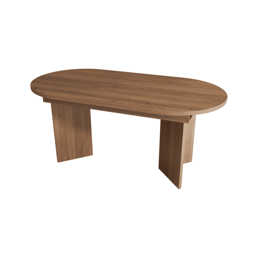 Mesa de jantar extensível oval 120-160máx. cm de mdf,noz