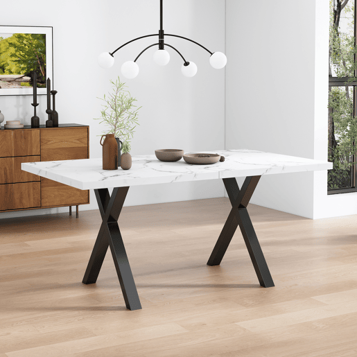Mesa de jantar fixa retangular 140 cm de mdf,branco