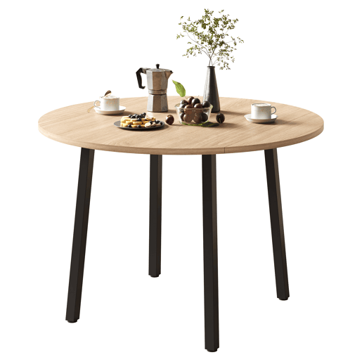 Mesa de jantar dobrável redonda 100 cm de mdf,carvalho